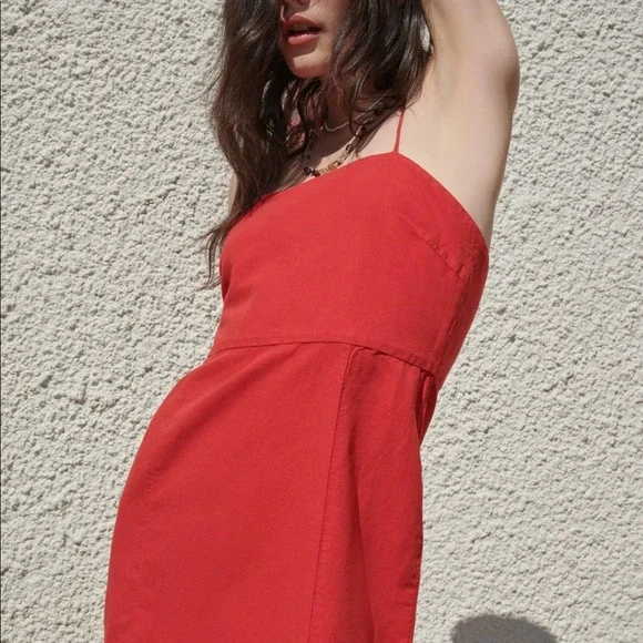 ZARA LINEN AND COTTON BLEND MINI DRESS - Picture 2 of 10